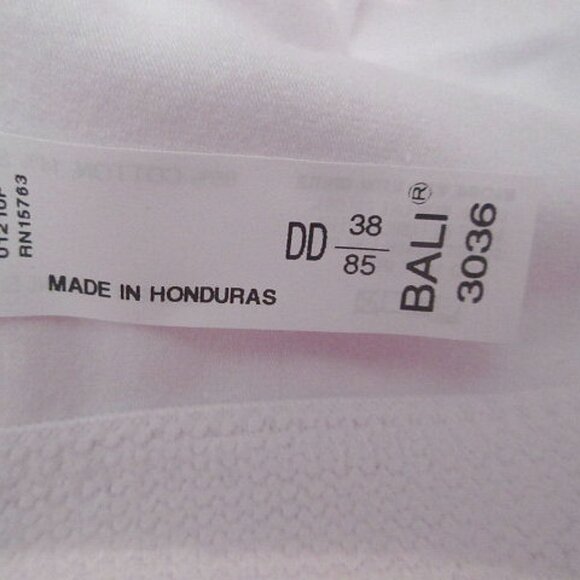 Bali Double Support Cotton Wireless Bra Size 38DD Cool Comfort 3036 Seamless NWT - Picture 7 of 10